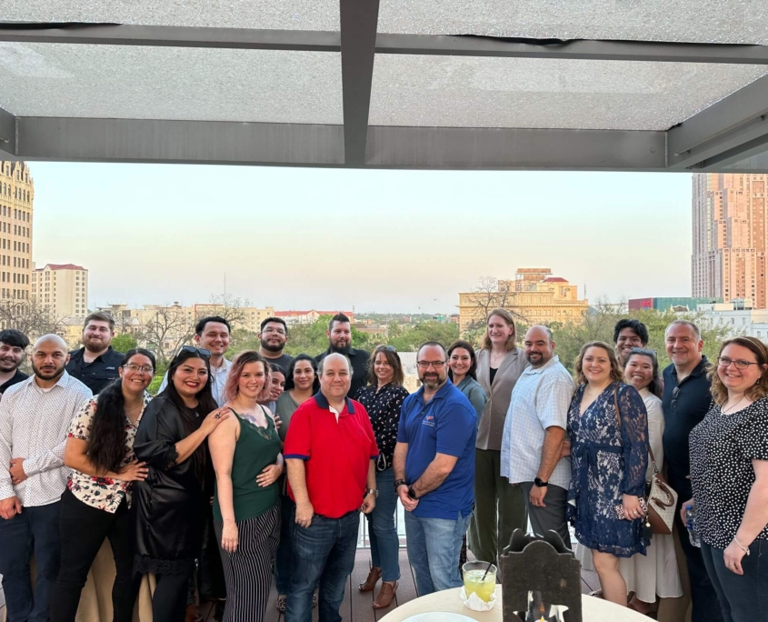 Zolon Team meeting the San Antonio employees working on our Defense Media Activity WEBS contract.