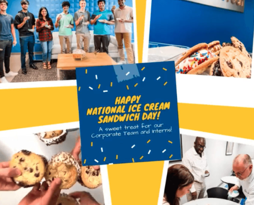 July: Happy National Ice Cream Sandwich Day! 🍦 A fun (and sweet) afternoon at the Zolon Tech Inc. Headquarters! A collage of National Ice Cream Sandwich Day at Zolon