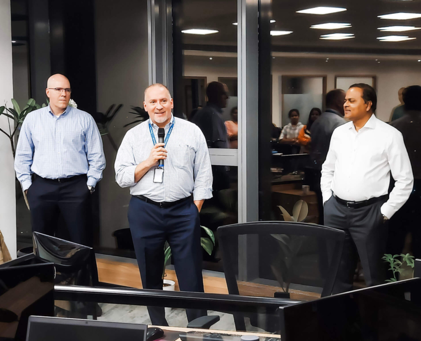 January: Jet-setting with the dream team! CEO Ram Mattapalli, MBA is accompanied by Senior Executives George Kantsios and Dan Abernathy, as they embark on a special visit to meet our team and explore our office in Hyderabad, India. 🌐🤝 CEO Ram Mattapalli, MBA is accompanied by Senior Executives George Kantsios and Dan Abernathy in India